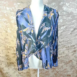 y2k Vintage Bob Mackie Wearable Art Purple Butterfly Shawl Size S